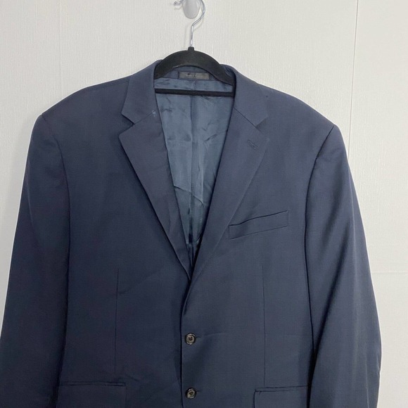 Lauren Ralph Lauren Blazer Men’s 100% Wool Navy Blue Jacket Size 46R. - Picture 3 of 12